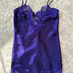 Elegant Purple Lace Slip Dress